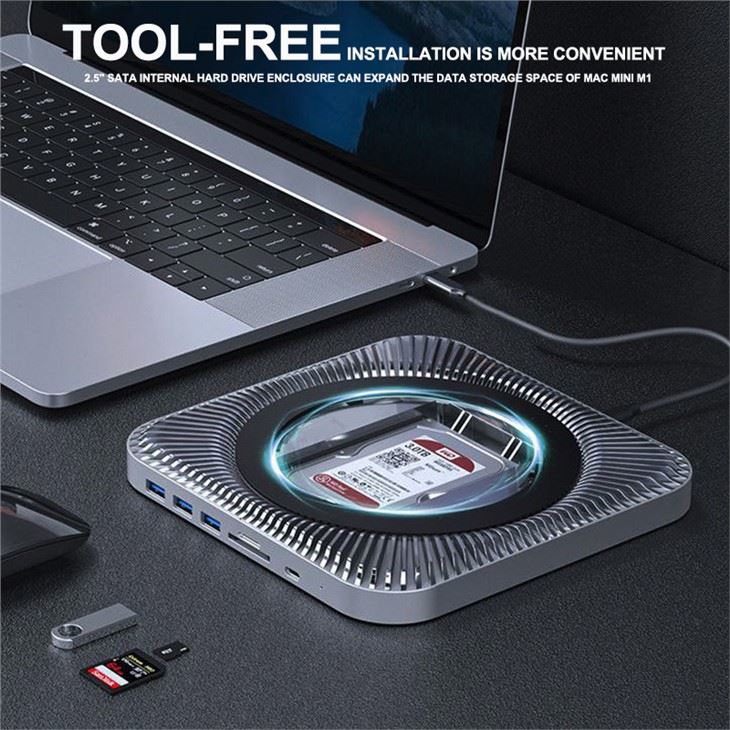 MAC MINI Dock Station With External Storage Disk