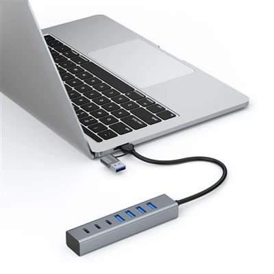 7Port USB 3.0 Super-Speed HUB med strömförsörjning